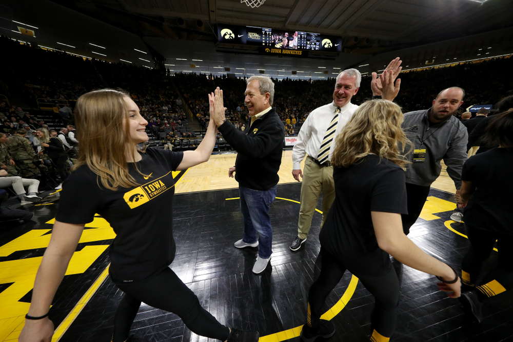 Student Athletes are recognized by the Presidential Committee on Athletics at halftime of the Iowa Hawkeyes game against Penn State Saturday, February 29, 2020 at Carver-Hawkeye Arena. (Brian Ray/hawkeyesports.com)