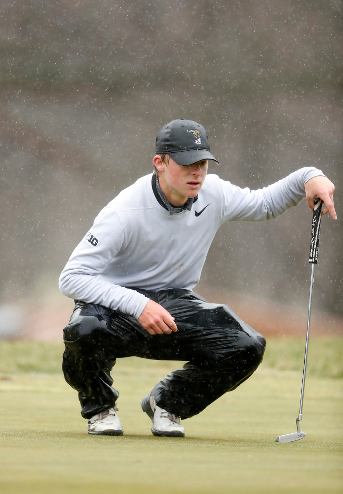 Iowa's Benton Weinberg during day two of the 2018 Hawkeye Invitational Friday, April 13, 2018 at Finkbine Golf Course. (Brian Ray/hawkeyesports.com)