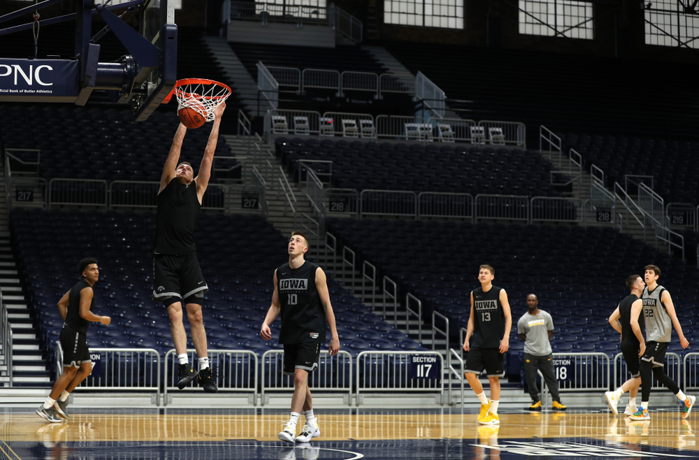Iowa Hawkeyes guard CJ Fredrick (5) during practice at Hinkle Fieldhouse Wednesday, March 11, 2020 in Indianapolis. (Brian Ray/hawkeyesports.com)