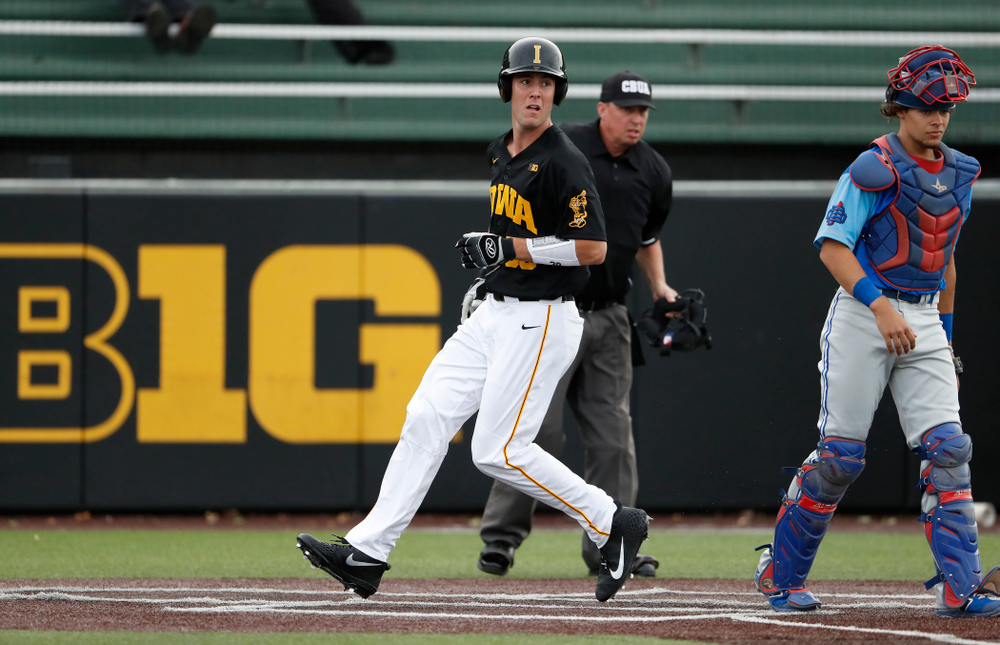 Connor McCaffery against the Ontario Blue Jays Friday, September 21, 2018 at Duane Banks Field. (Brian Ray/hawkeyesports.com)