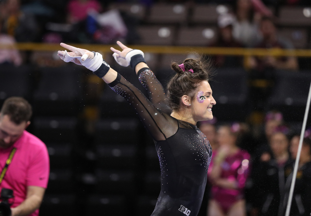 Iowa's Jax Kranitz competes on the beam against the Minnesota Golden Gophers Saturday, January 19, 2019 at Carver-Hawkeye Arena. (Brian Ray/hawkeyesports.com)