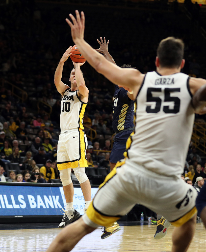 Iowa Hawkeyes guard Connor McCaffery (30) against Oral Roberts Friday, November 15, 2019 at Carver-Hawkeye Arena. (Brian Ray/hawkeyesports.com)