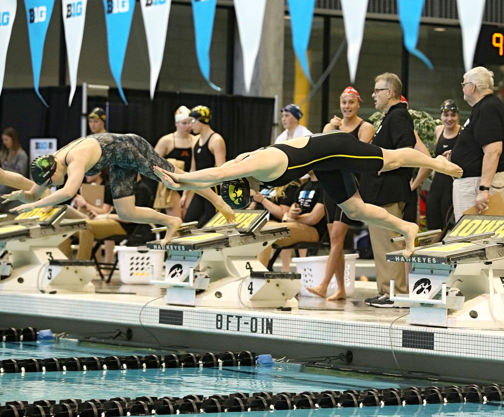 Iowa’s Christina Crane swims the women’s 200 yard individual medley preliminary event during the 2020 Women’s Big Ten Swimming and Diving Championships at the Campus Recreation and Wellness Center in Iowa City on Thursday, February 20, 2020. (Stephen Mally/hawkeyesports.com)