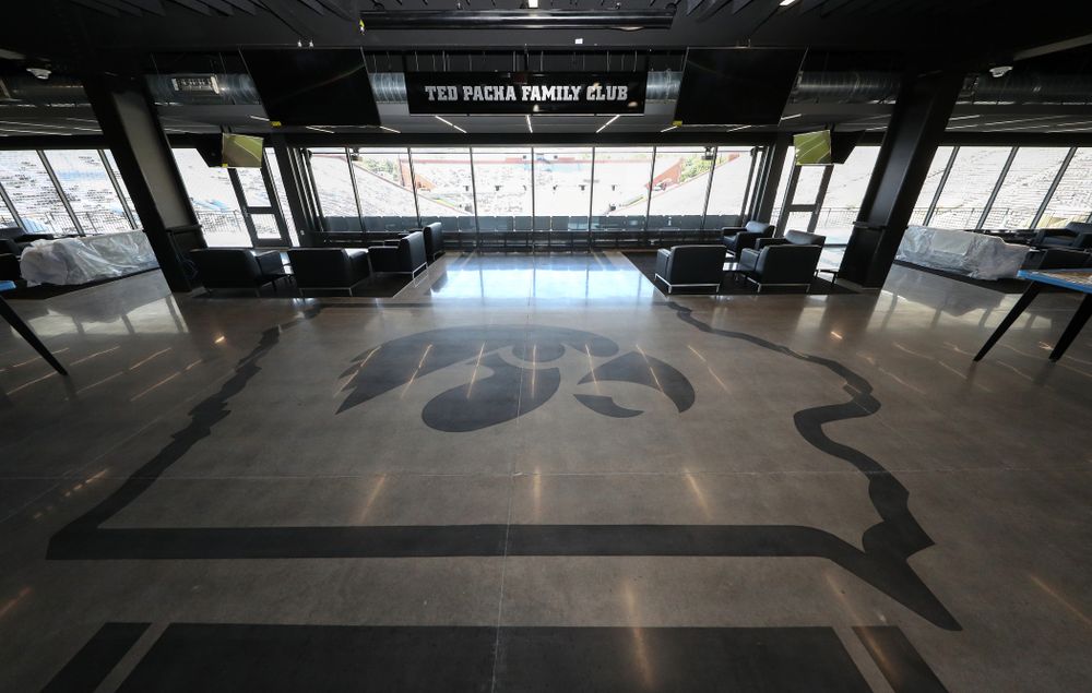The Ted Pacha Family Club in the new north end zone of Kinnick Stadium Friday, August 9, 2019. (Brian Ray/hawkeyesports.com)