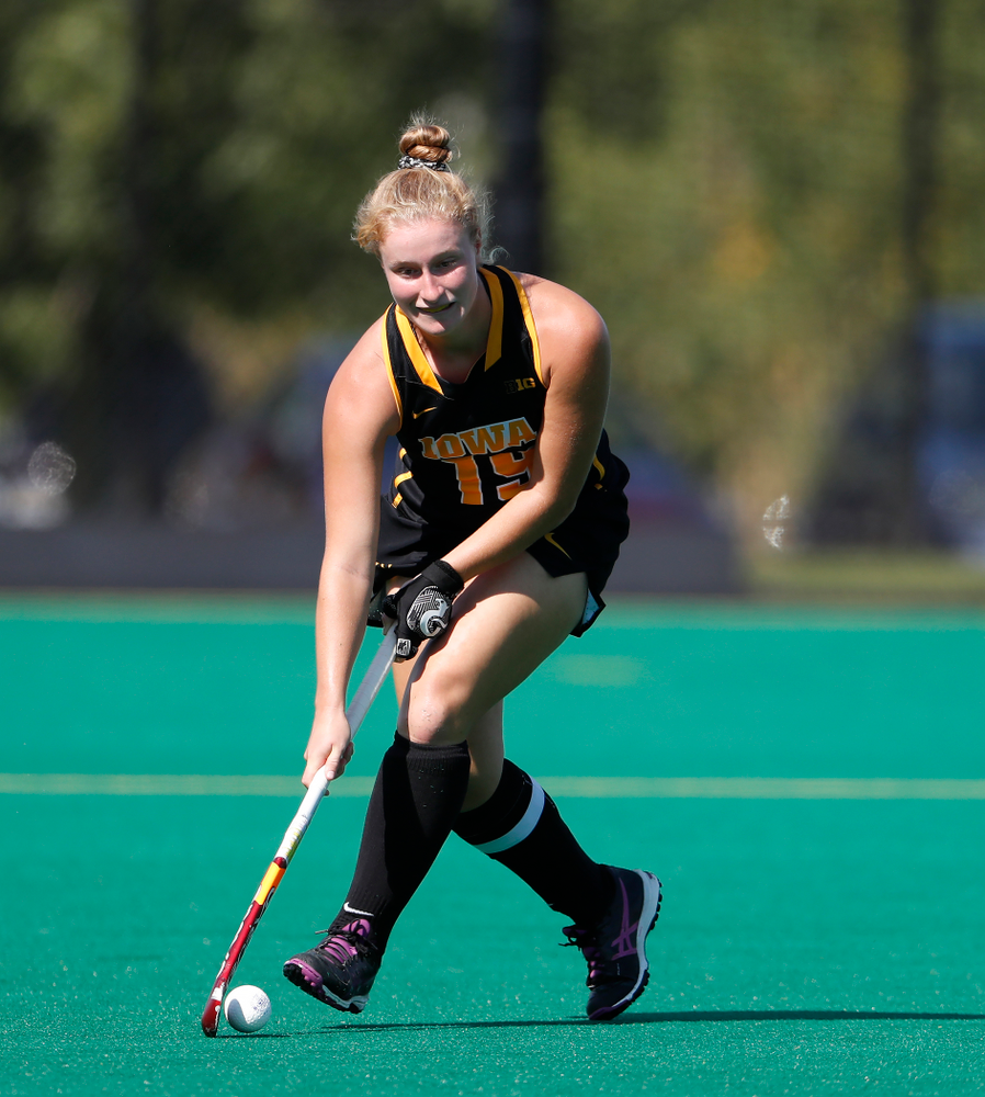 Iowa Hawkeyes Ryley Miller (19) against the Penn Quakers Friday, September 14, 2018 at Grant Field. (Brian Ray/hawkeyesports.com)