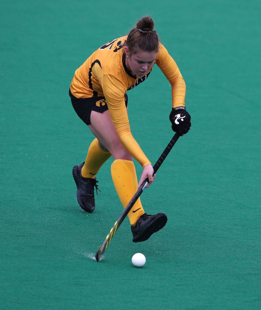 Iowa Hawkeyes Meghan Conroy (5) against Maryland during the championship game of the Big Ten Tournament Sunday, November 4, 2018 at Lakeside Field in Evanston, Ill. (Brian Ray/hawkeyesports.com)