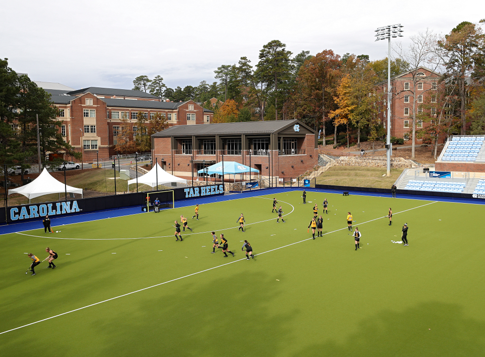 The Iowa Hawkeyes practice at Karen Shelton Stadium in Chapel Hill, N.C. on Thursday, Nov 14, 2019. (Stephen Mally/hawkeyesports.com)