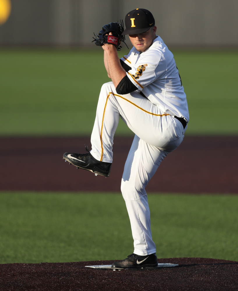 Iowa Hawkeyes Cole McDonald (11) against the Michigan State Spartans Friday, May 10, 2019 at Duane Banks Field. (Brian Ray/hawkeyesports.com)