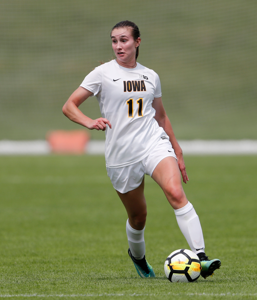 Iowa Hawkeyes Sydney Blitchok (11) against the Creighton Bluejays Sunday, August 19, 2018 at the Iowa Soccer Complex. (Brian Ray/hawkeyesports.com)