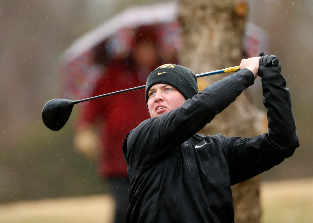 Iowa's Matthew Walker during day two of the 2018 Hawkeye Invitational Friday, April 13, 2018 at Finkbine Golf Course. (Brian Ray/hawkeyesports.com)