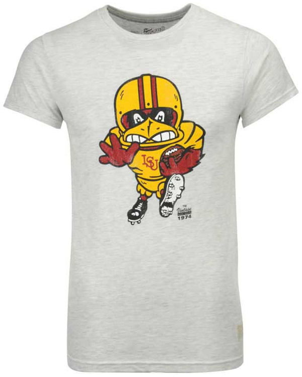 Iowa State Cyclones Men S Vault Football Cy Mascot Tri Blend T