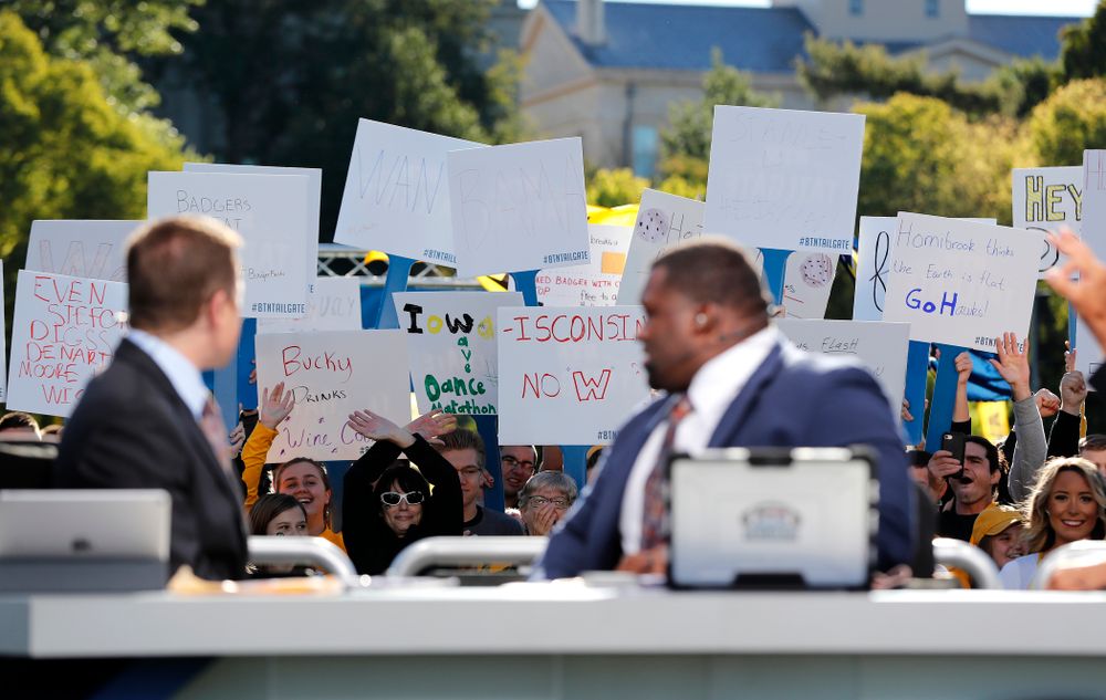 The BTN Tailgate does a live show Saturday, September 22, 2018 at Hubbard Park on the University of Iowa Campus. (Brian Ray/hawkeyesports.com)
