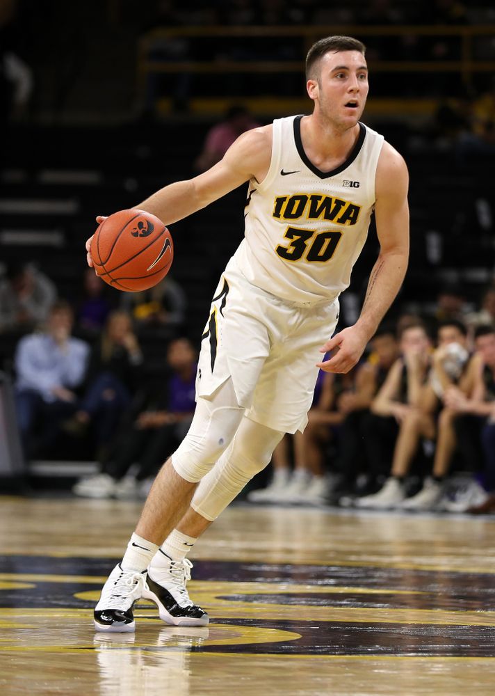 Iowa Hawkeyes guard Connor McCaffery (30) against the Western Carolina Catamounts Tuesday, December 18, 2018 at Carver-Hawkeye Arena. (Brian Ray/hawkeyesports.com)