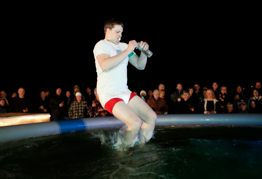 The Hawkeye Wrestling Club Arctic Plunge Saturday, January 27, 2018 at Brown Dear Golf Course in Coralville. (Brian Ray/hawkeyesports.com)