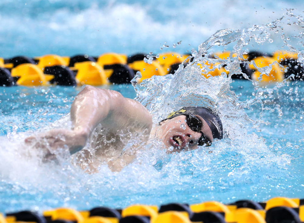 Iowa's Dolan Craine competes in the 400-yard IM on the third day at the 2019 Big Ten Swimming and Diving Championships Thursday, February 28, 2019 at the Campus Wellness and Recreation Center. (Brian Ray/hawkeyesports.com)