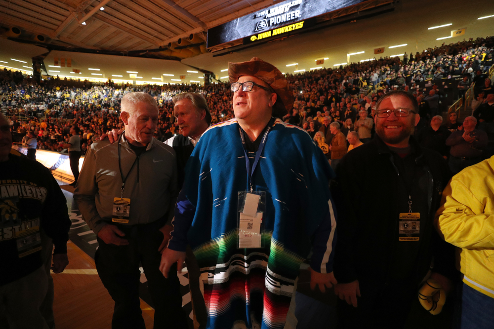 Royce Alger in the alumni tunnel before the Iowa Hawkeyes meet against Oklahoma State’s at pounds Sunday, February 23, 2020 at Carver-Hawkeye Arena. (Brian Ray/hawkeyesports.com)