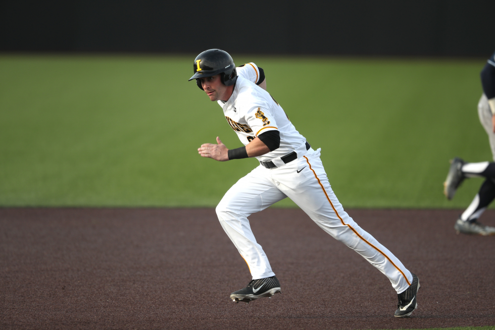 Iowa Hawkeyes Chris Whelan (28) during game one against UC Irvine Friday, May 3, 2019 at Duane Banks Field. (Brian Ray/hawkeyesports.com)
