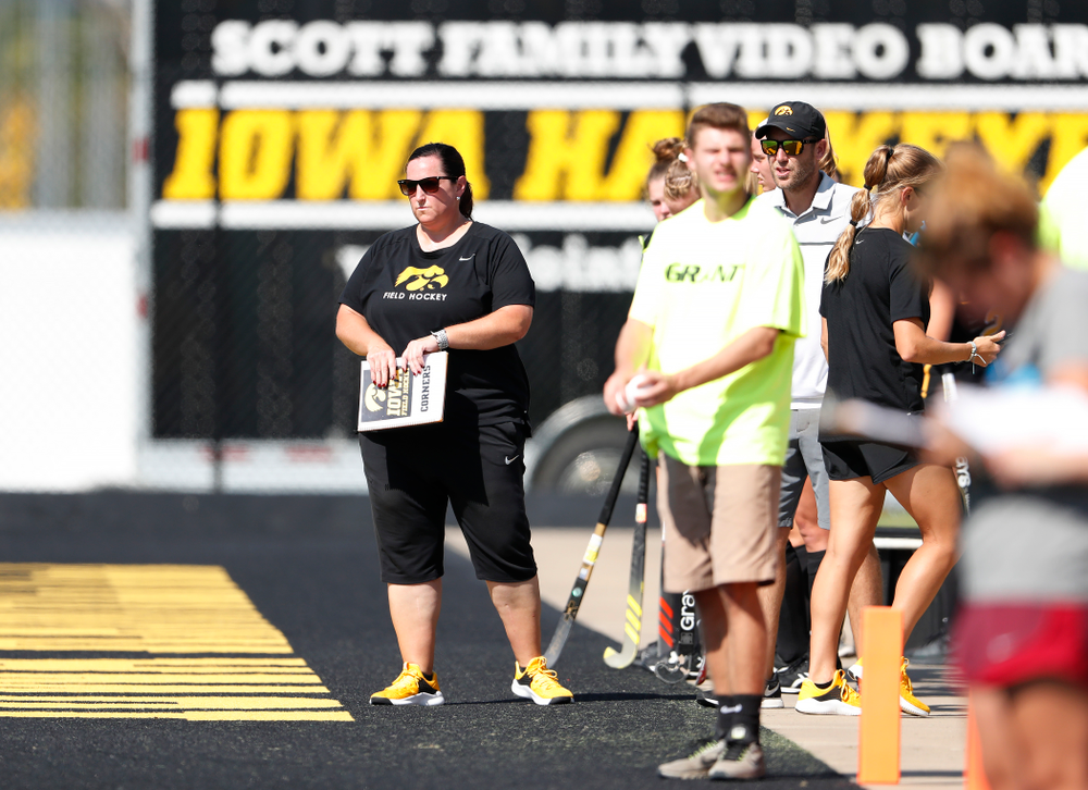 Iowa Hawkeyes head coach Lisa Cellucci against the Penn Quakers Friday, September 14, 2018 at Grant Field. (Brian Ray/hawkeyesports.com)