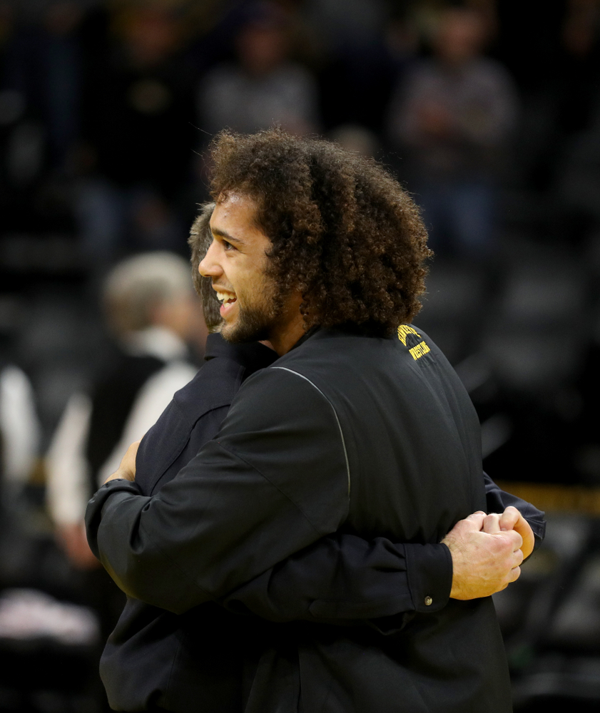Iowa’s Jeremiah Moody during senior day activities Sunday, February 23, 2020 at Carver-Hawkeye Arena. (Brian Ray/hawkeyesports.com)