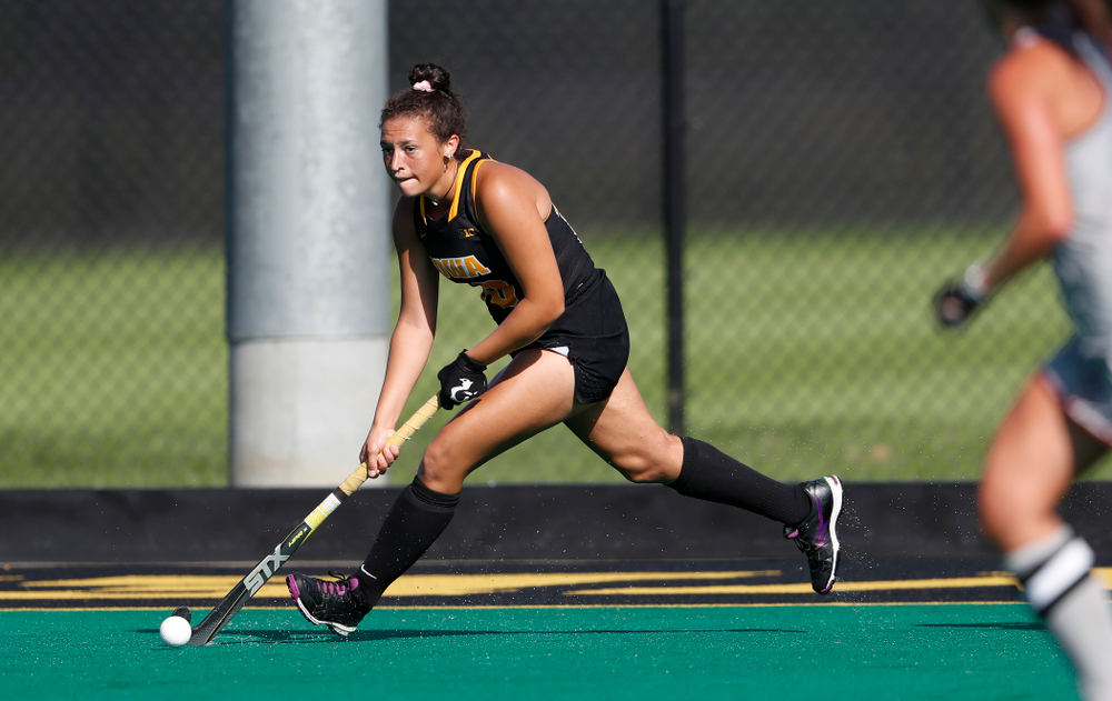 Iowa Hawkeyes Mya Christopher (18) against the Penn Quakers Friday, September 14, 2018 at Grant Field. (Brian Ray/hawkeyesports.com)