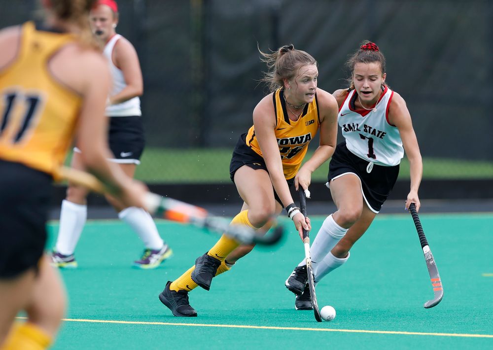 Iowa Hawkeyes Maddy Murphy (26) against Ball State Sunday, September 2, 2018 at Grant Field. (Brian Ray/hawkeyesports.com)
