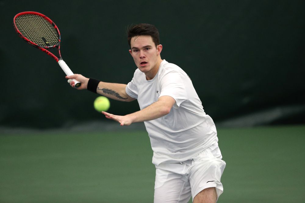 against North Dakota Friday, January 25, 2019 at the Hawkeye Tennis and Recreation Complex. (Brian Ray/hawkeyesports.com)