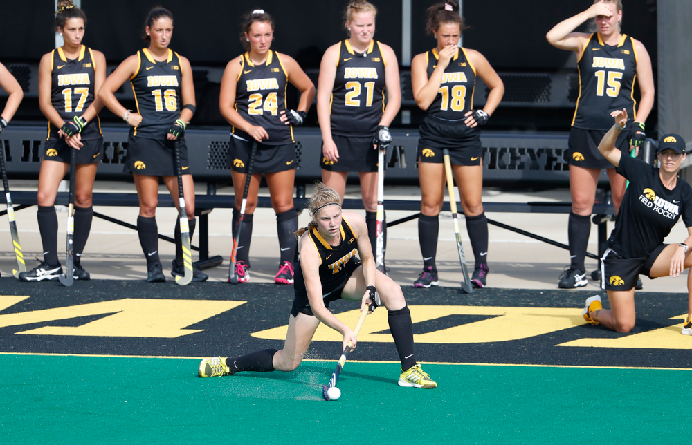 Iowa Hawkeyes Lokke Stribos (14) against Dartmouth Friday, August 31, 2018 at Grant Field. (Brian Ray/hawkeyesports.com)