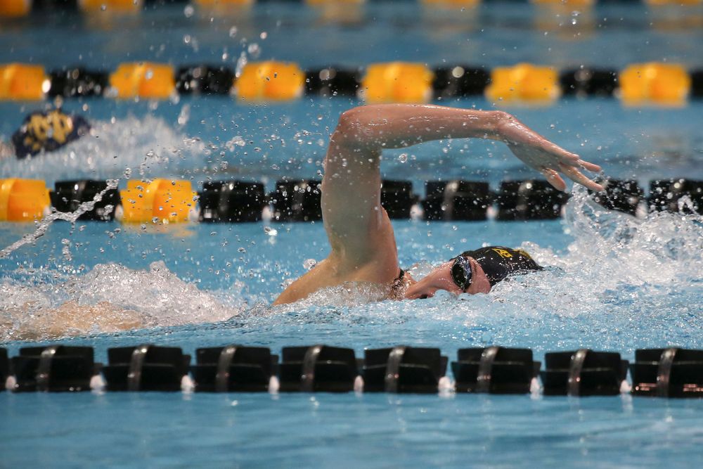 Iowa’s Alyssa Fluit swims the 200-yard freestyle during the Iowa swimming and diving meet vs Notre Dame and Illinois on Saturday, January 11, 2020 at the Campus Recreation and Wellness Center. (Lily Smith/hawkeyesports.com)