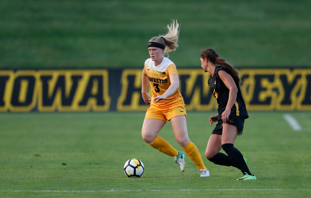 Iowa Hawkeyes Morgan Kemmerling (3) against the Missouri Tigers Friday, August 17, 2018 at the Iowa Soccer Complex. (Brian Ray/hawkeyesports.com)