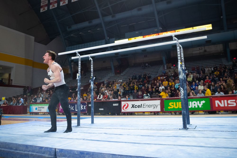 The Iowa Hawekeys against Minnesota and Penn State at the Maturi Pavilion Saturday, March 23, 2019 in Minneapolis, Minn. (C. Morgan Engel/Freelance)