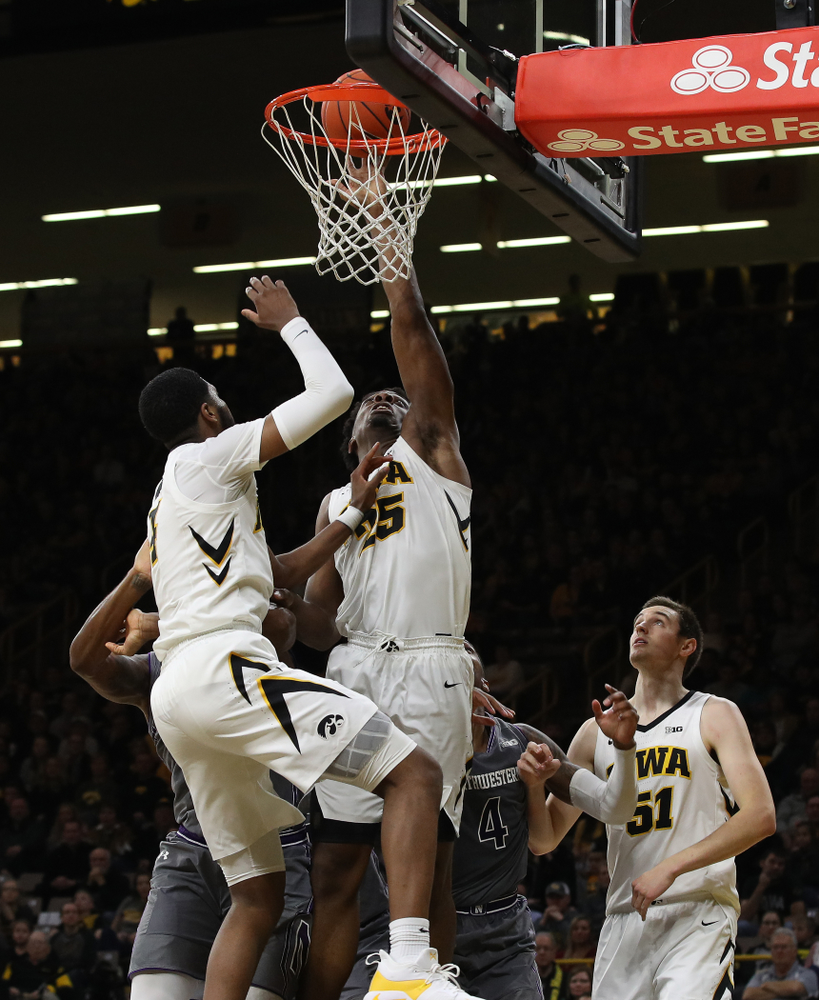 Iowa Hawkeyes forward Tyler Cook (25) against the Northwestern Wildcats Sunday, February 10, 2019 at Carver-Hawkeye Arena. (Brian Ray/hawkeyesports.com)