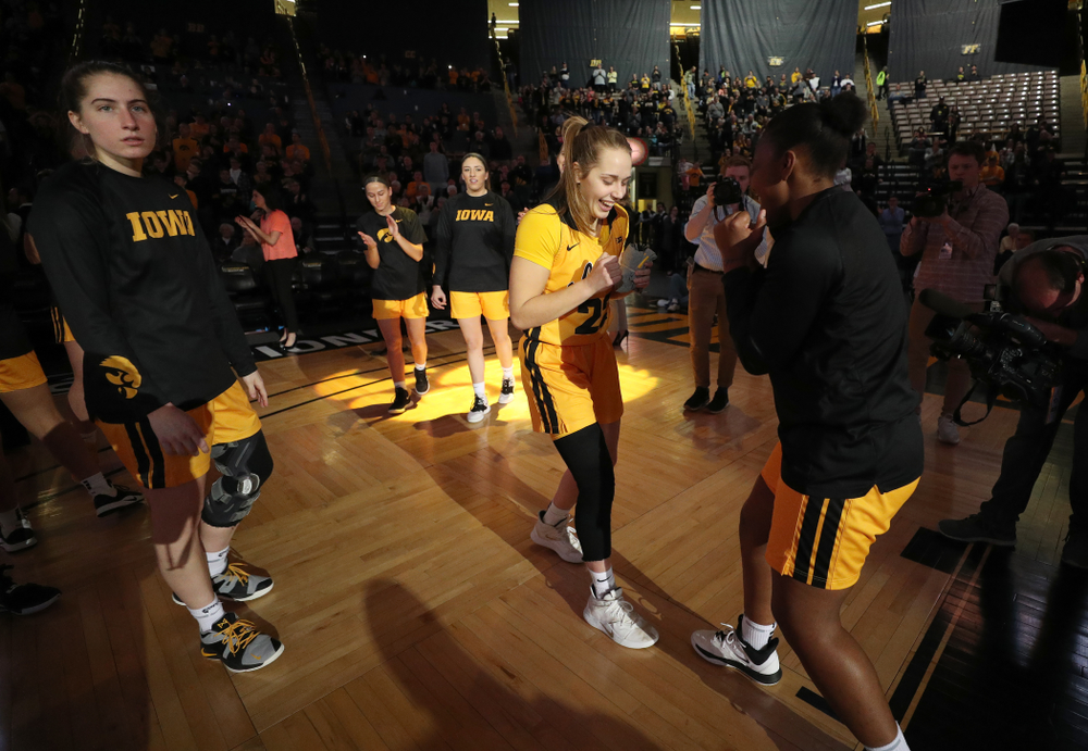 Iowa Hawkeyes guard Kathleen Doyle (22) against the Minnesota Golden Gophers Thursday, February 27, 2020 at Carver-Hawkeye Arena. (Brian Ray/hawkeyesports.com)
