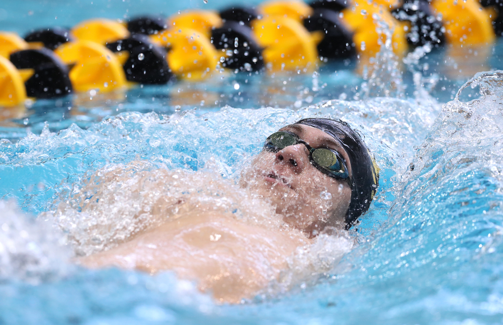 Iowa's Michael Tenney competes in the 400-yard IM on the third day at the 2019 Big Ten Swimming and Diving Championships Thursday, February 28, 2019 at the Campus Wellness and Recreation Center. (Brian Ray/hawkeyesports.com)