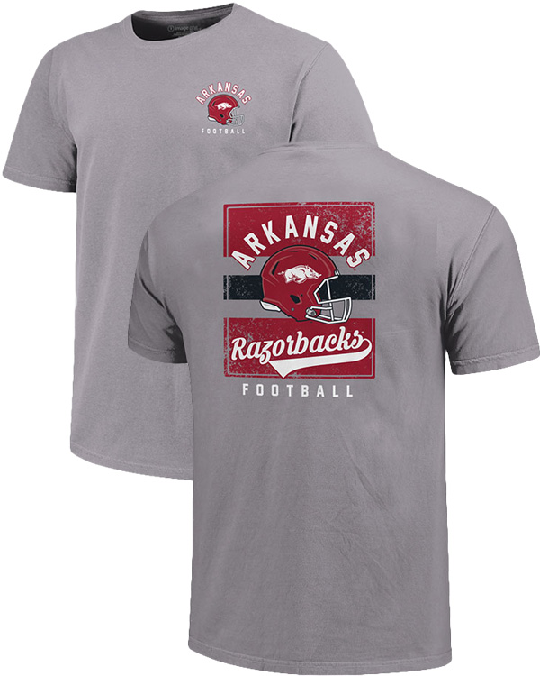 Arkansas Razorbacks Football Helmet Banner Short Sleeve T Shirt
