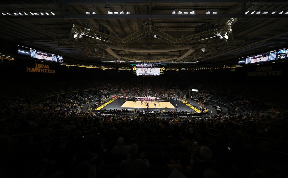 The Iowa Hawkeyes against the Iowa State Cyclones Saturday, September 21, 2019 at Carver-Hawkeye Arena. (Brian Ray/hawkeyesports.com)