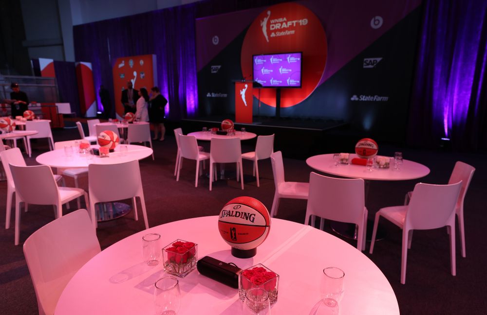 Iowa Hawkeyes forward Megan Gustafson (10) at the 2019 WNBA Draft Wednesday, April 10, 2019 at Nike New York Headquarters in New York City. (Brian Ray/hawkeyesports.com)