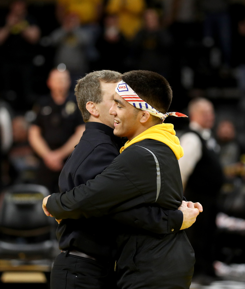 Iowa’s Pat Lugo during senior day activities Sunday, February 23, 2020 at Carver-Hawkeye Arena. (Brian Ray/hawkeyesports.com)
