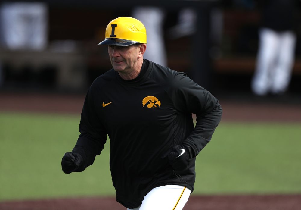 Iowa Hawkeyes Head Coach Rick Heller against California State Northridge Sunday, March 17, 2019 at Duane Banks Field. (Brian Ray/hawkeyesports.com)