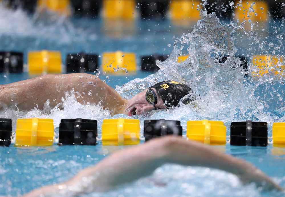 Iowa's Michael Tenney swims in the preliminaries of the 500-yard freestyle during the 2019 Big Ten Swimming and Diving Championships Thursday, February 28, 2019 at the Campus Wellness and Recreation Center. (Brian Ray/hawkeyesports.com)