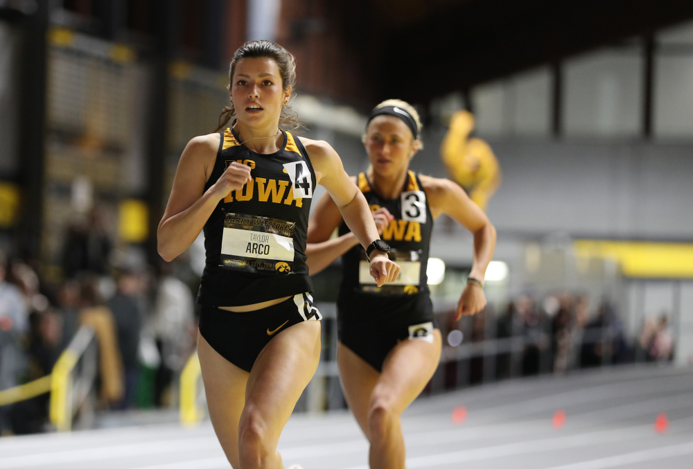 Iowa's Taylor Arco runs the 600 meter premier during the 2019 Larry Wieczorek Invitational Friday, January 18, 2019 at the Hawkeye Tennis and Recreation Center. (Brian Ray/hawkeyesports.com)