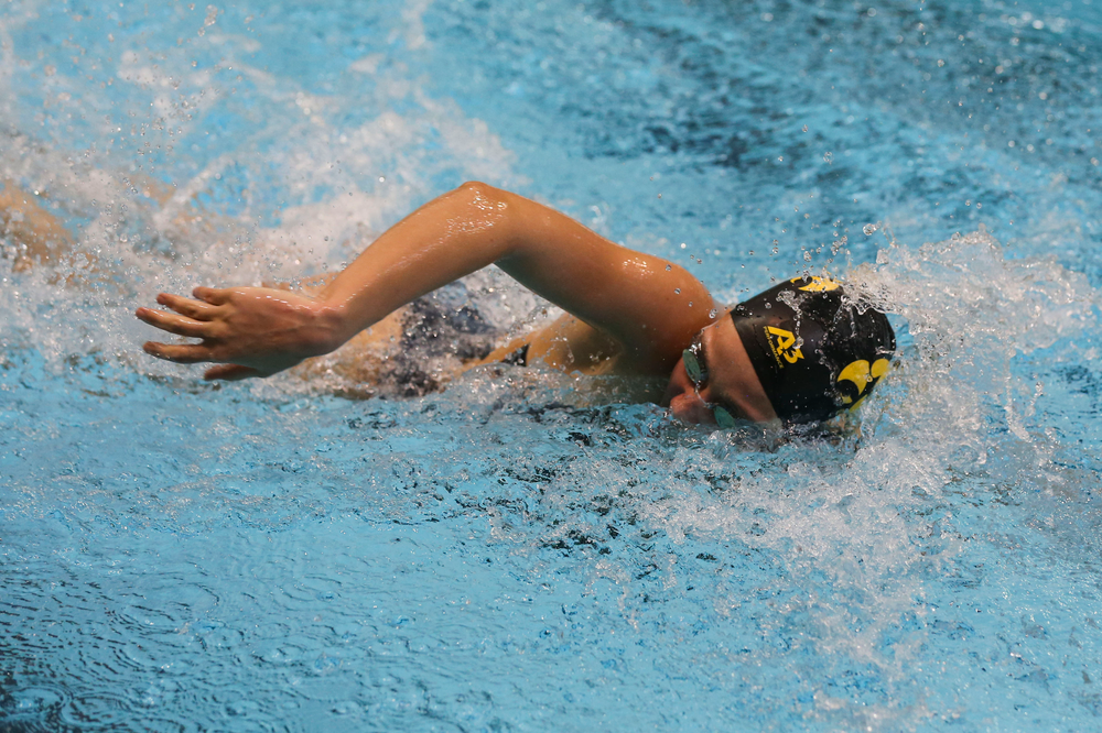 Iowa’s Macy Rink during Iowa swim and dive vs Minnesota on Saturday, October 26, 2019 at the Campus Wellness and Recreation Center. (Lily Smith/hawkeyesports.com)