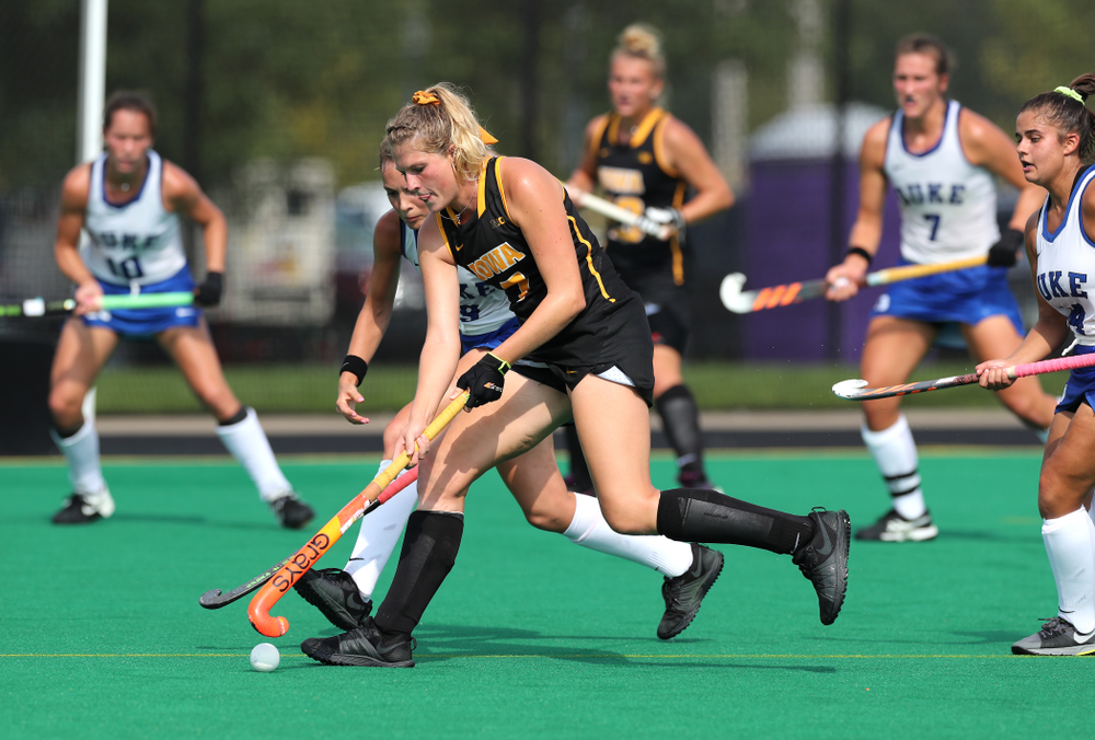 Iowa Hawkeyes Ellie Holley (7) against the Duke Blue Devils Sunday, September 15, 2019 at Grant Field. (Brian Ray/hawkeyesports.com)