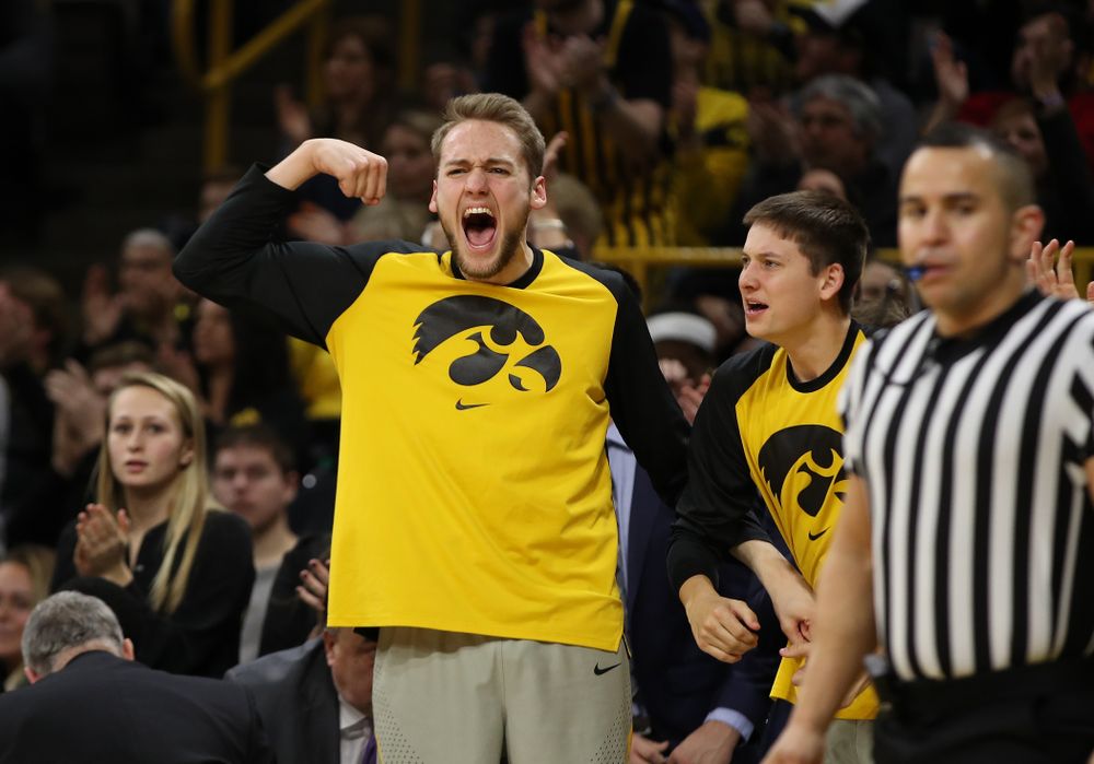 Iowa Hawkeyes forward Riley Till (20) against the Nebraska Cornhuskers Sunday, January 6, 2019 at Carver-Hawkeye Arena. (Brian Ray/hawkeyesports.com)