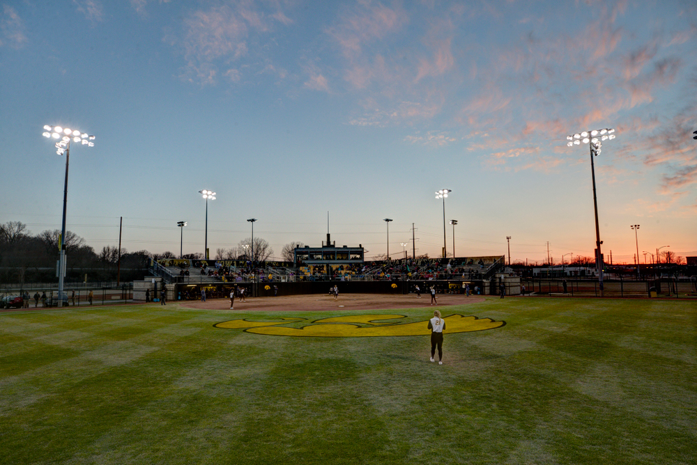 The Iowa Hawkeyes against Western Illinois Tuesday, April 17, 2018 at Bob Pearl Field. (Brian Ray/hawkeyesports.com)