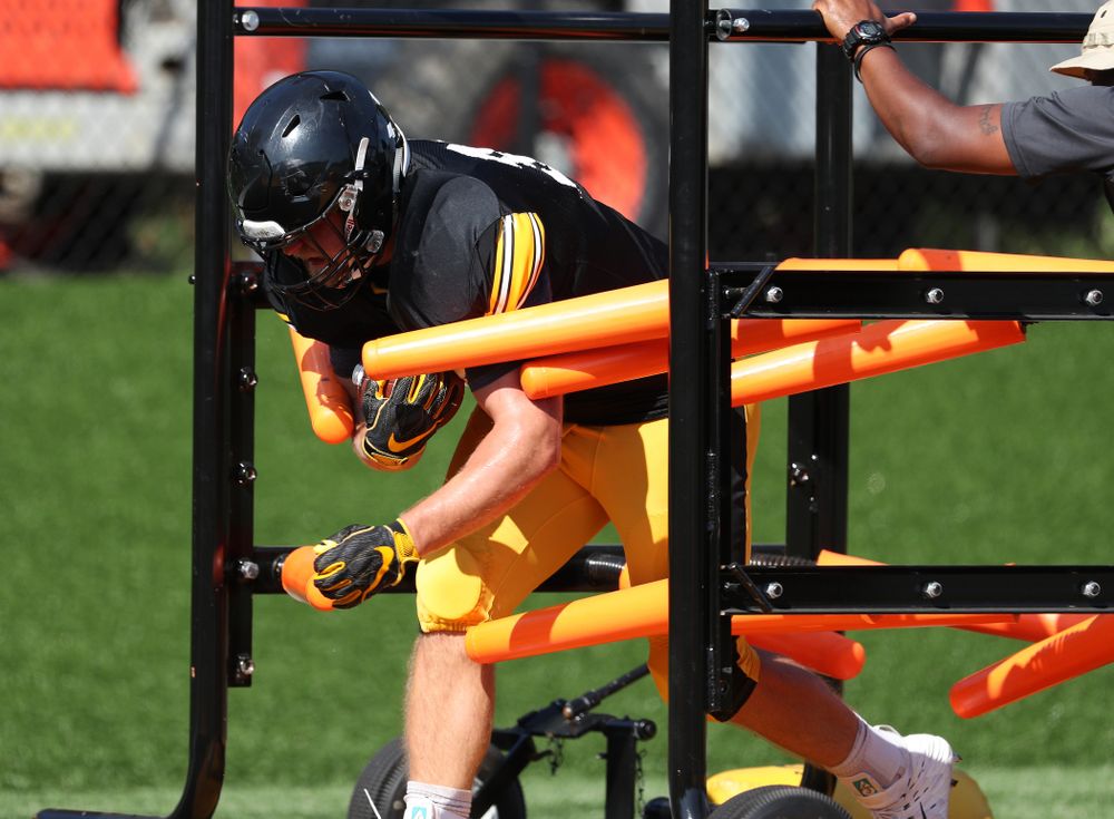Iowa Hawkeyes fullback Brady Ross (36) during Fall Camp Practice No. 5 Tuesday, August 6, 2019 at the Ronald D. and Margaret L. Kenyon Football Practice Facility. (Brian Ray/hawkeyesports.com)