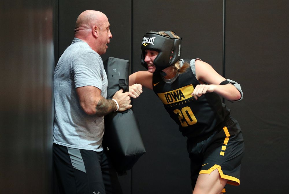 The Iowa WomenÕs Basketball Team participates in the The Program Wednesday, September 18, 2019 at Kinnick Stadium (Brian Ray/hawkeyesports.com)