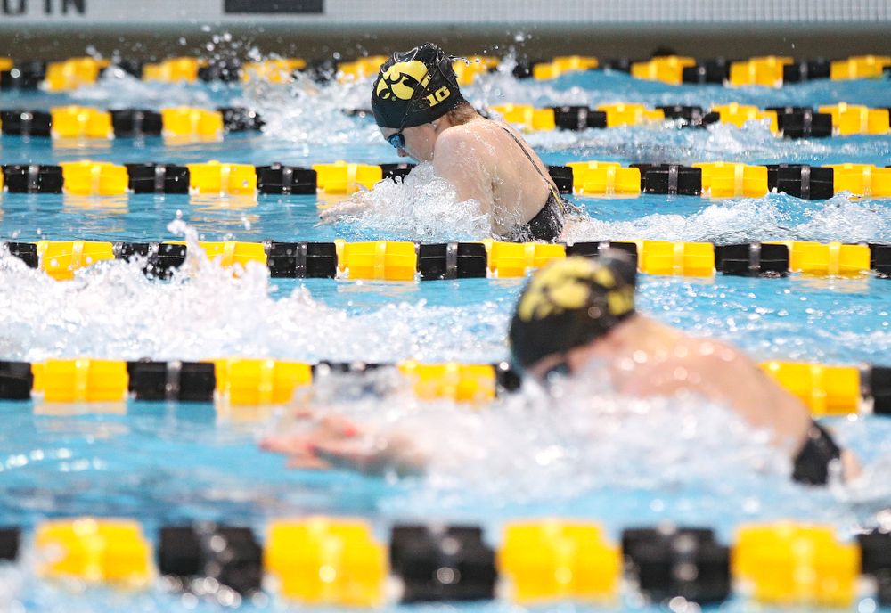 Iowa’s Lexi Horner swims the women’s 200 yard individual medley preliminary event during the 2020 Women’s Big Ten Swimming and Diving Championships at the Campus Recreation and Wellness Center in Iowa City on Thursday, February 20, 2020. (Stephen Mally/hawkeyesports.com)