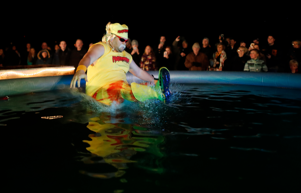 The Hawkeye Wrestling Club Arctic Plunge Saturday, January 27, 2018 at Brown Dear Golf Course in Coralville. (Brian Ray/hawkeyesports.com)