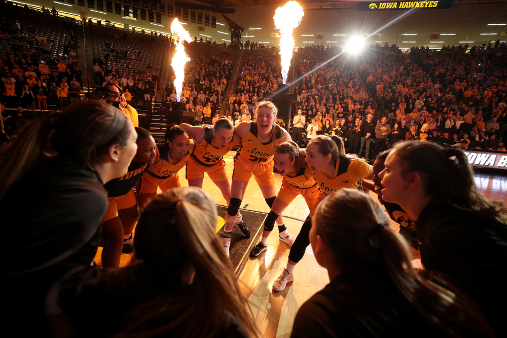 The Iowa Hawkeyes against the Minnesota Golden Gophers Thursday, February 27, 2020 at Carver-Hawkeye Arena. (Brian Ray/hawkeyesports.com)