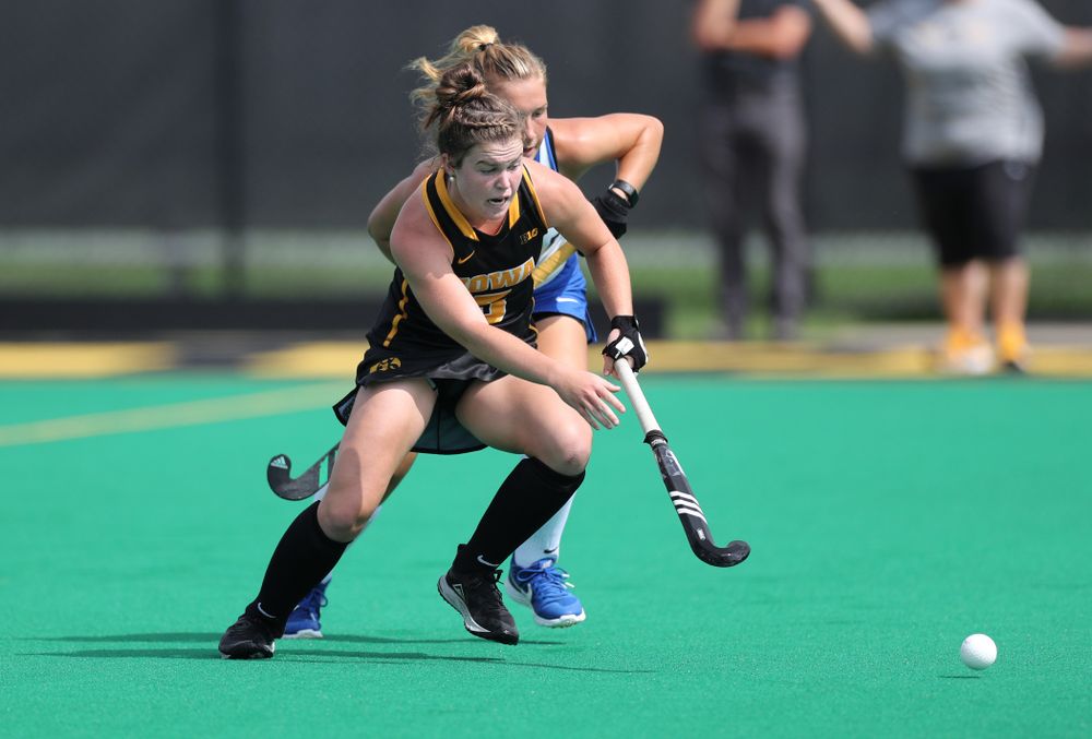 Iowa Hawkeyes Meghan Conroy (5) against the Duke Blue Devils Sunday, September 15, 2019 at Grant Field. (Brian Ray/hawkeyesports.com)
